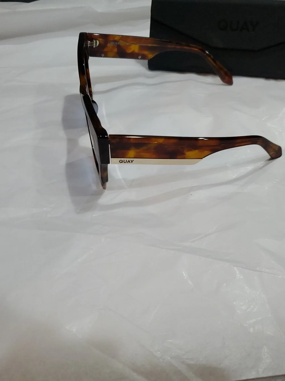 Quay Australia By The Way brown tortoiseshell fade lenses Oversized Sunglasses
